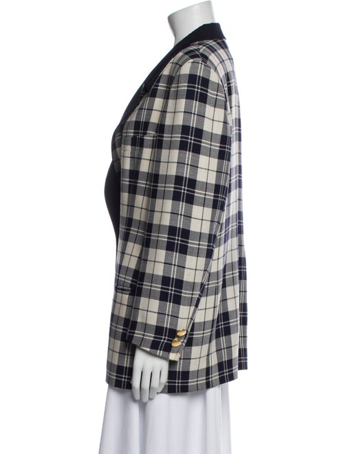 Brioni Wool Plaid Print Blazer