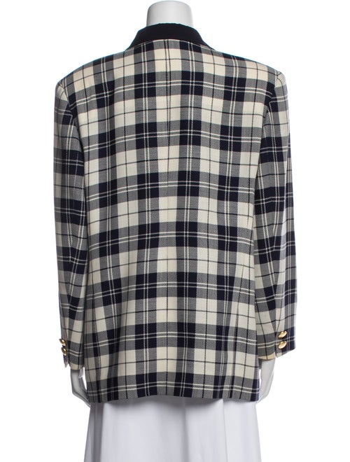 Brioni Wool Plaid Print Blazer
