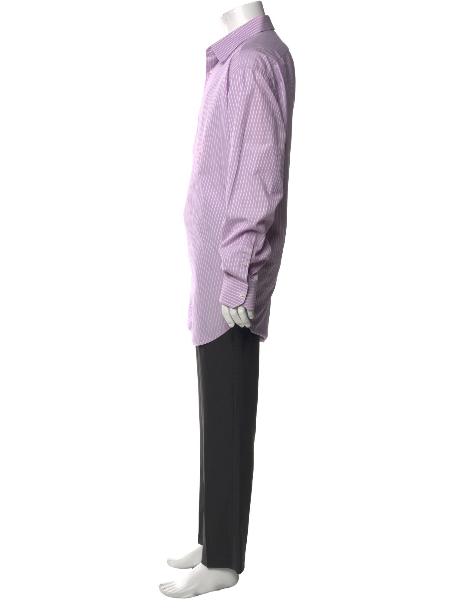 Brioni Striped Long Sleeve Dress Shirt