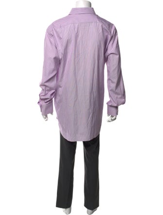 Brioni Striped Long Sleeve Dress Shirt