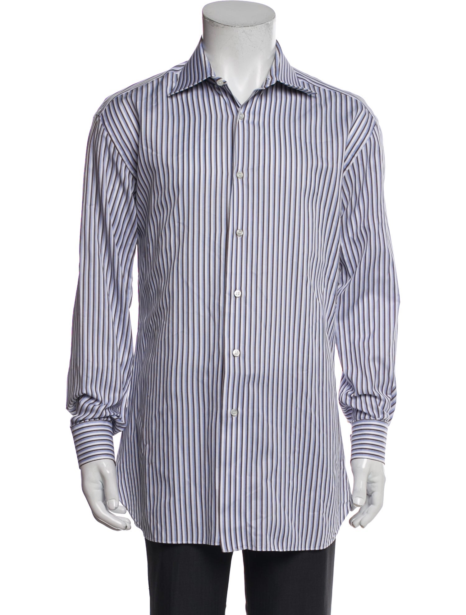 Brioni Striped Long Sleeve Shirt