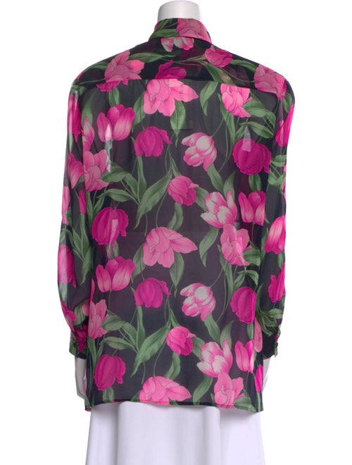 Brioni Silk Floral Print Blouse