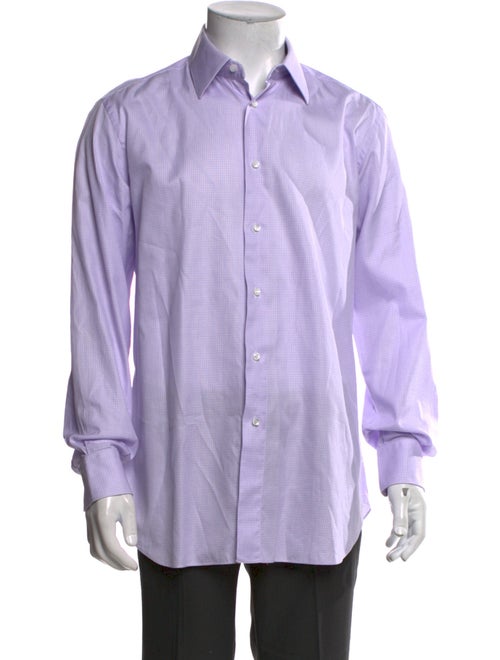 Brioni Striped Long Sleeve Dress Shirt