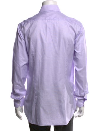 Brioni Striped Long Sleeve Dress Shirt