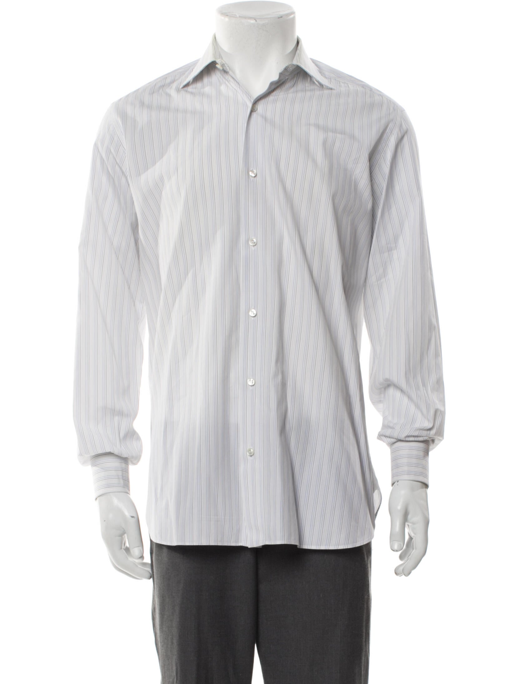 Brioni Striped Long Sleeve Shirt