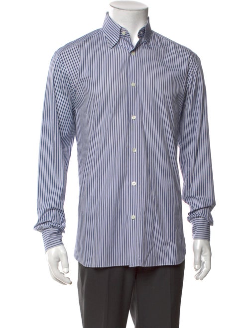 Brioni Striped Long Sleeve Dress Shirt