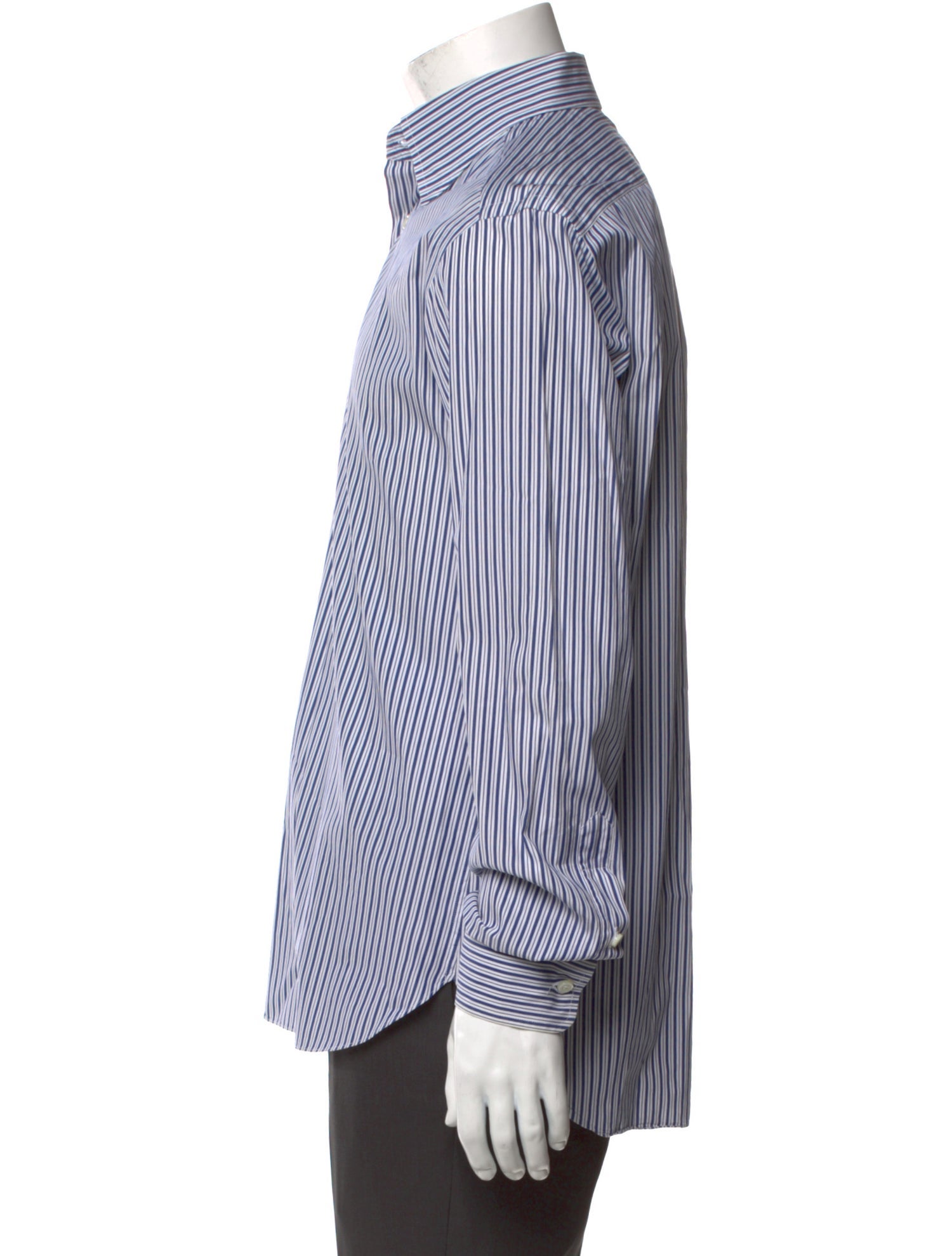 Brioni Striped Long Sleeve Dress Shirt
