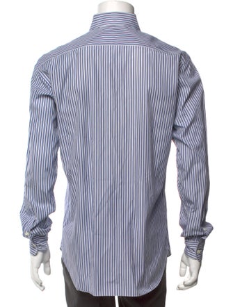 Brioni Striped Long Sleeve Dress Shirt