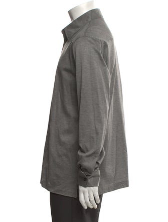 Brioni Collar Long Sleeve Polo Shirt