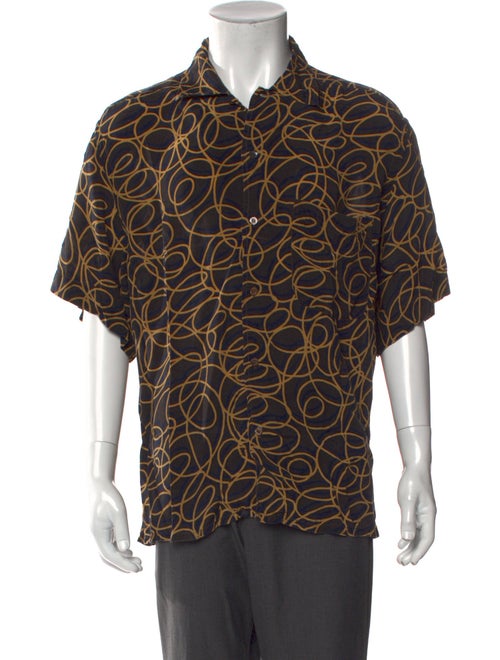 Brioni Printed Three-Quarter Sleeve Shirt