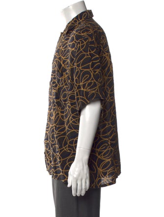 Brioni Printed Three-Quarter Sleeve Shirt