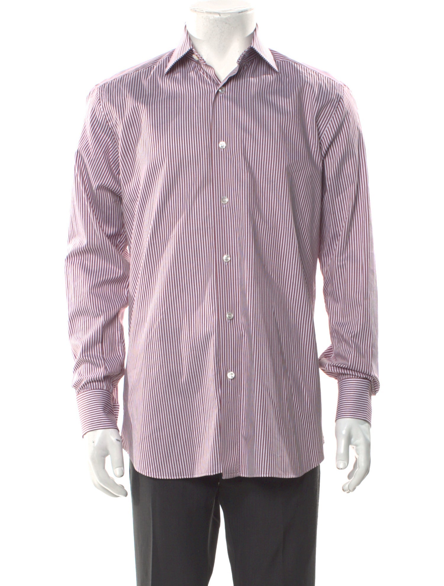 Brioni Striped Long Sleeve Shirt