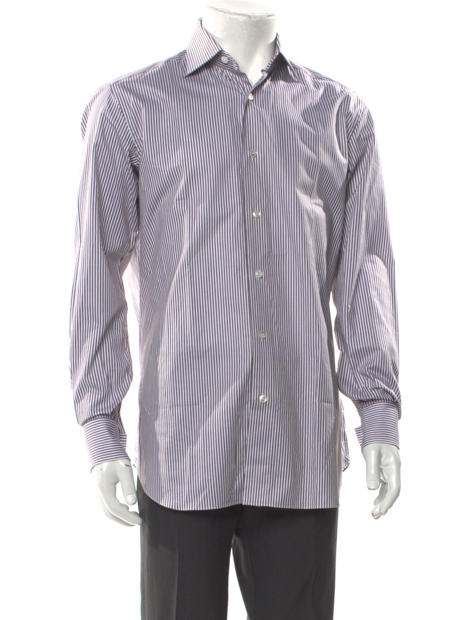 Brioni Striped Long Sleeve Shirt