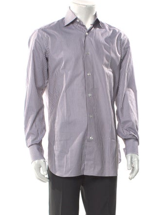 Brioni Striped Long Sleeve Shirt