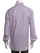 Brioni Plaid Print Long Sleeve Dress Shirt