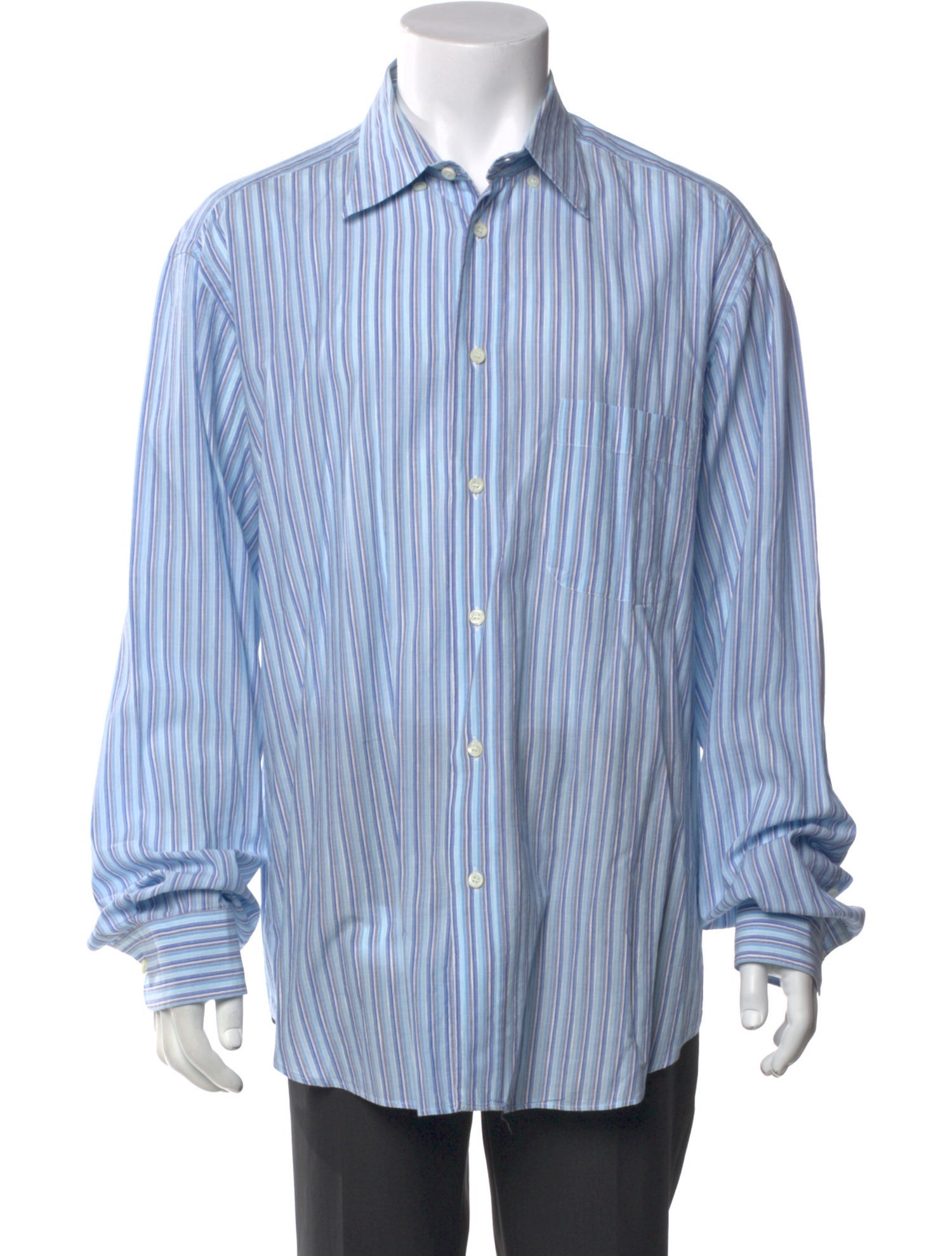 Brioni Striped Long Sleeve Shirt