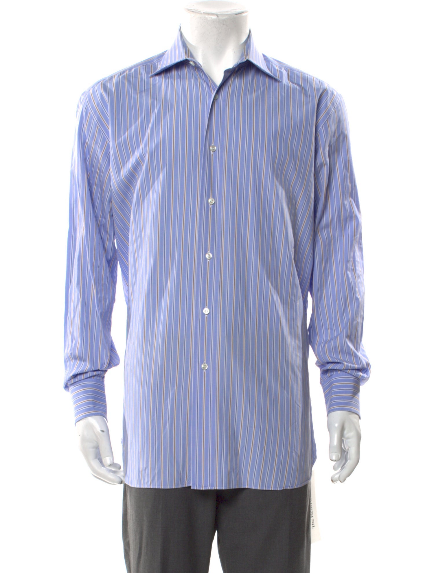 Brioni Striped Long Sleeve Dress Shirt