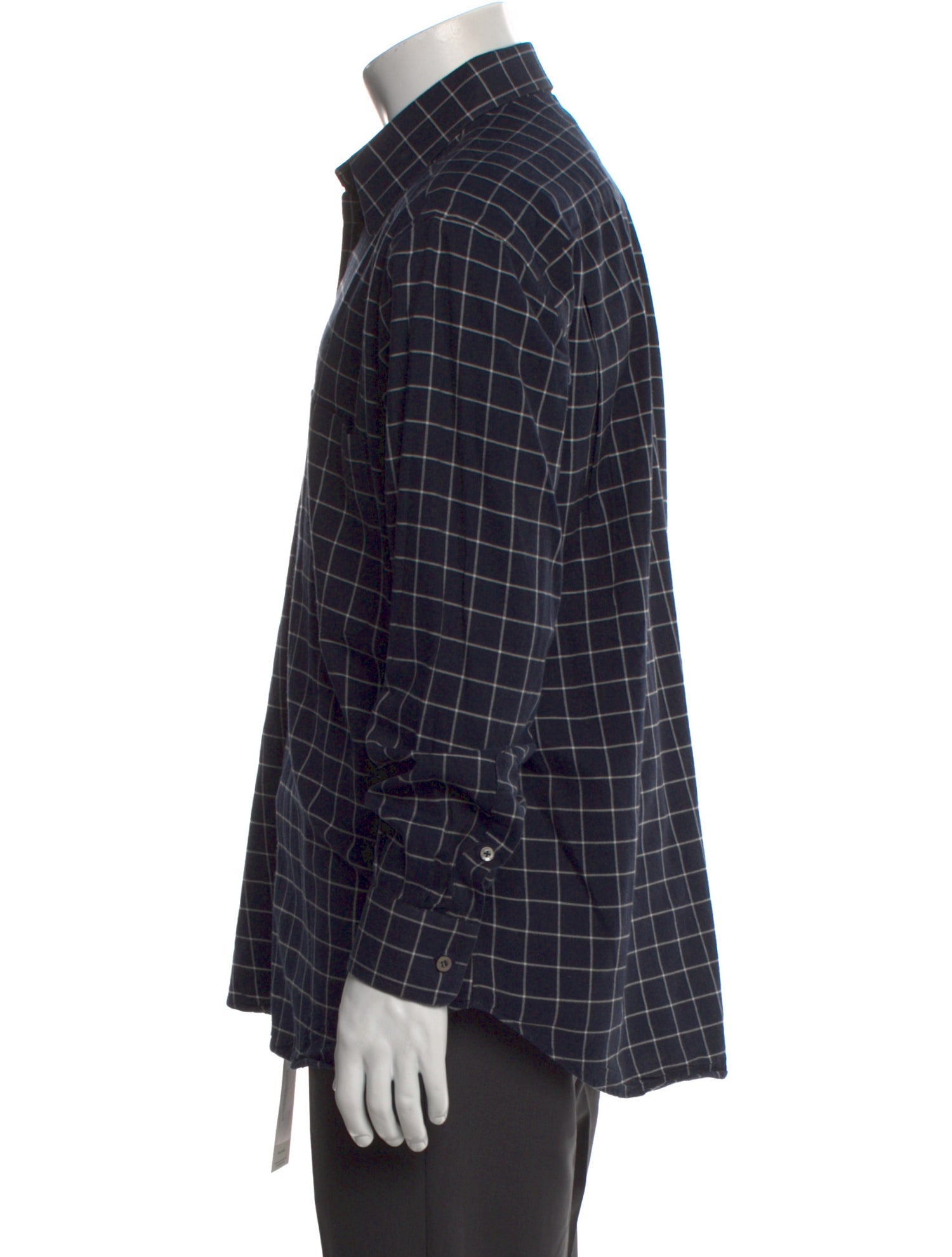 Brioni Plaid Print Long Sleeve Shirt