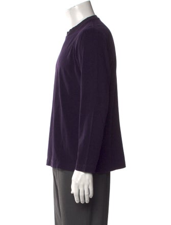 Brioni Crew Neck Long Sleeve T-Shirt
