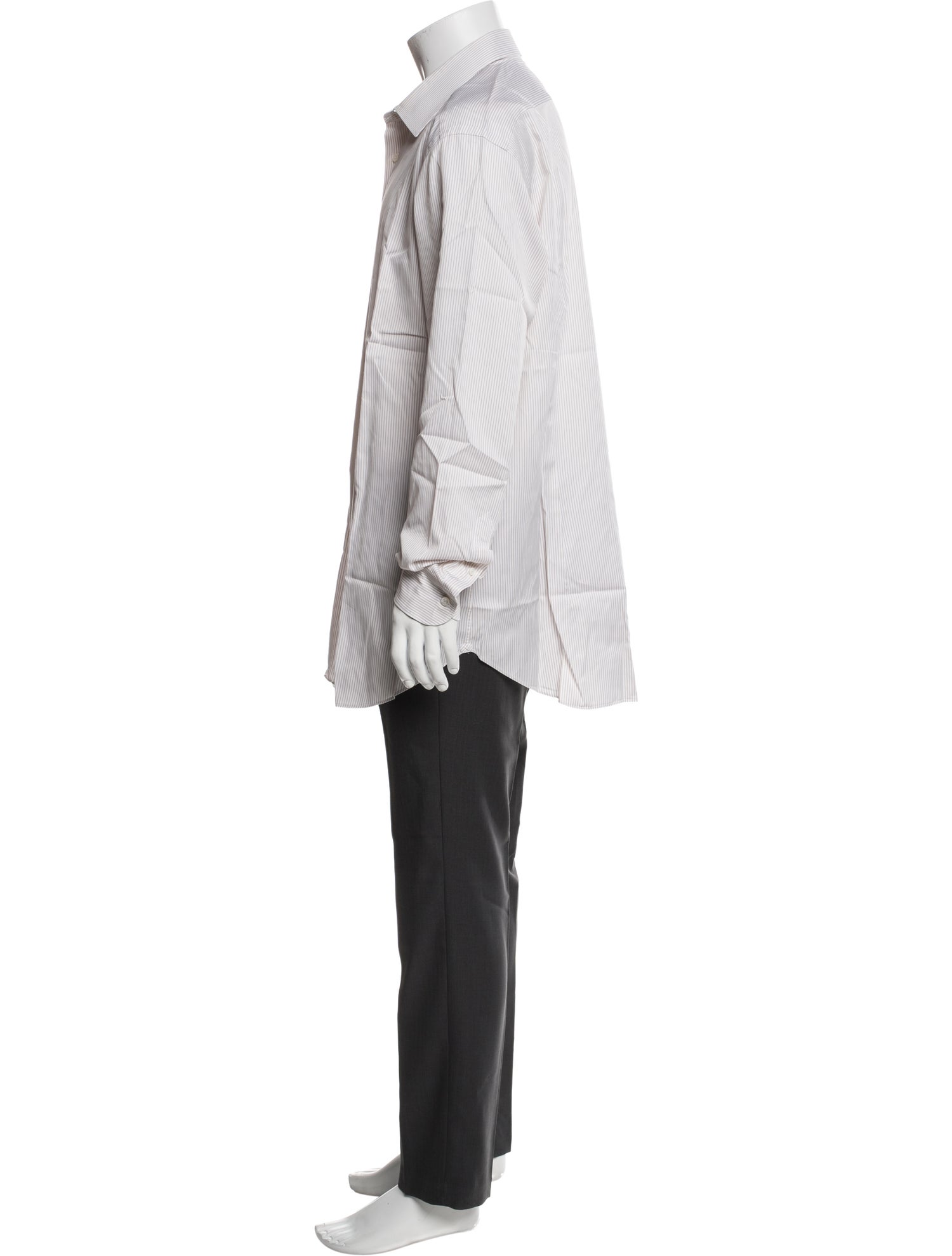 Brioni Striped Long Sleeve Dress Shirt