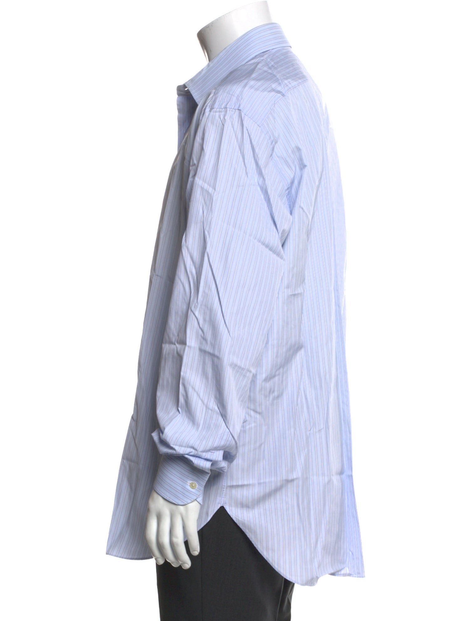 Brioni Striped Long Sleeve Dress Shirt