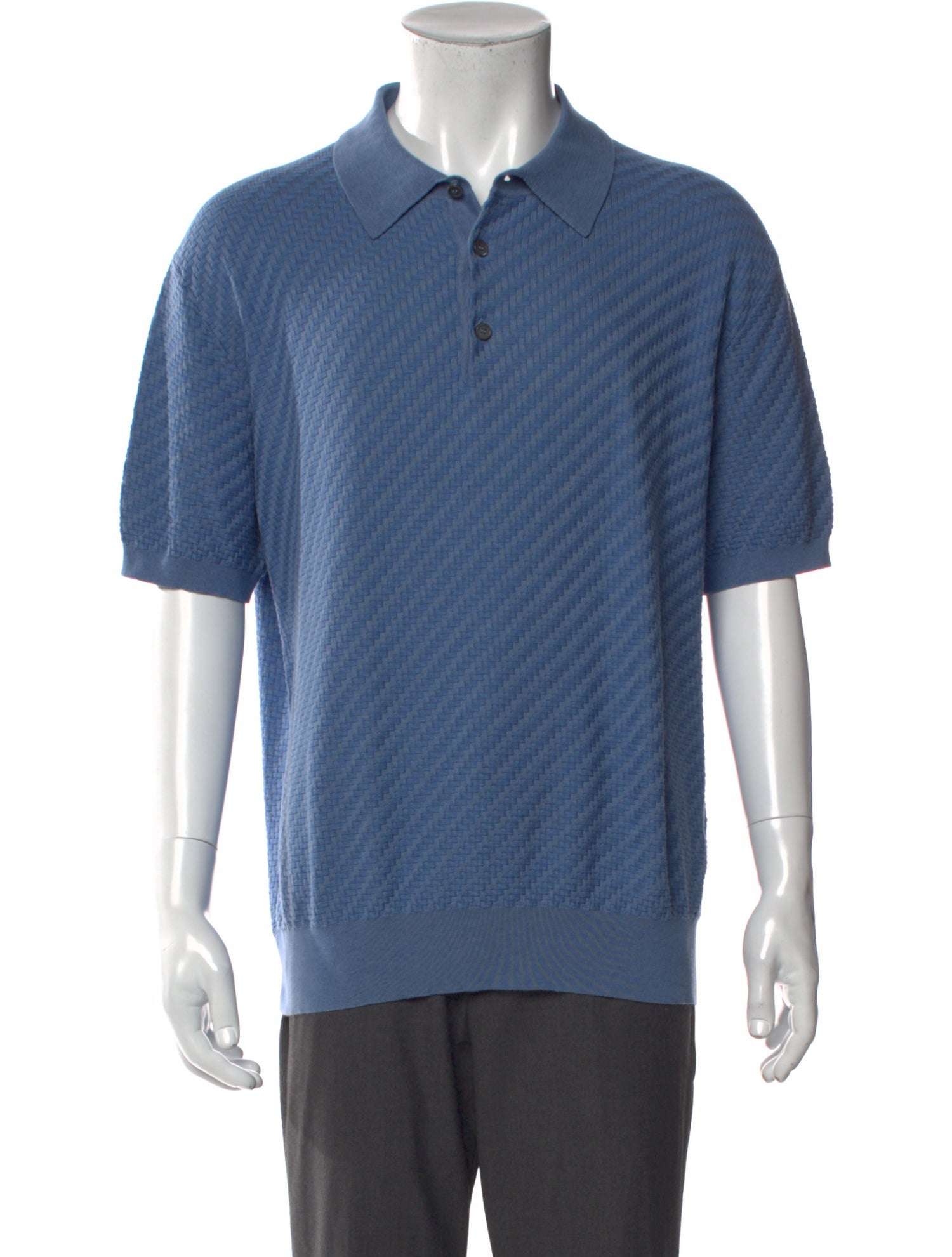 Brioni Collar Short Sleeve Polo Shirt