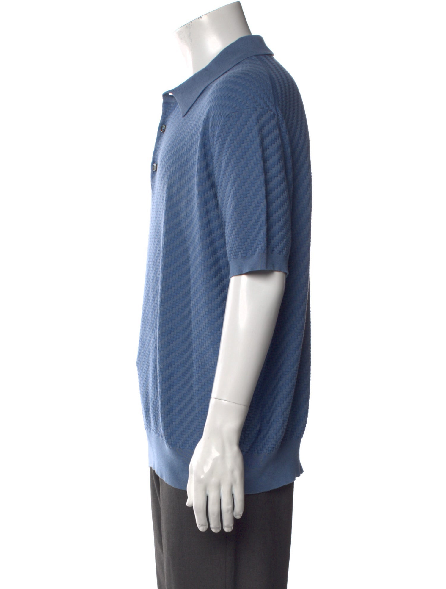 Brioni Collar Short Sleeve Polo Shirt