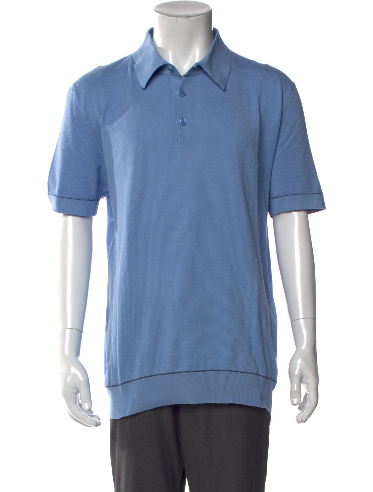 Brioni Collar Short Sleeve Polo Shirt