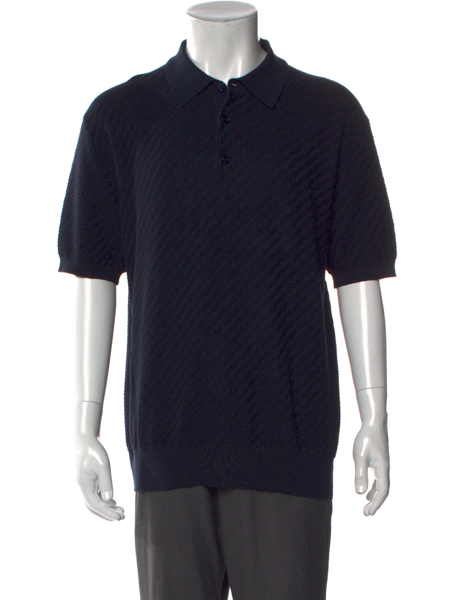 Brioni Collar Short Sleeve Polo Shirt