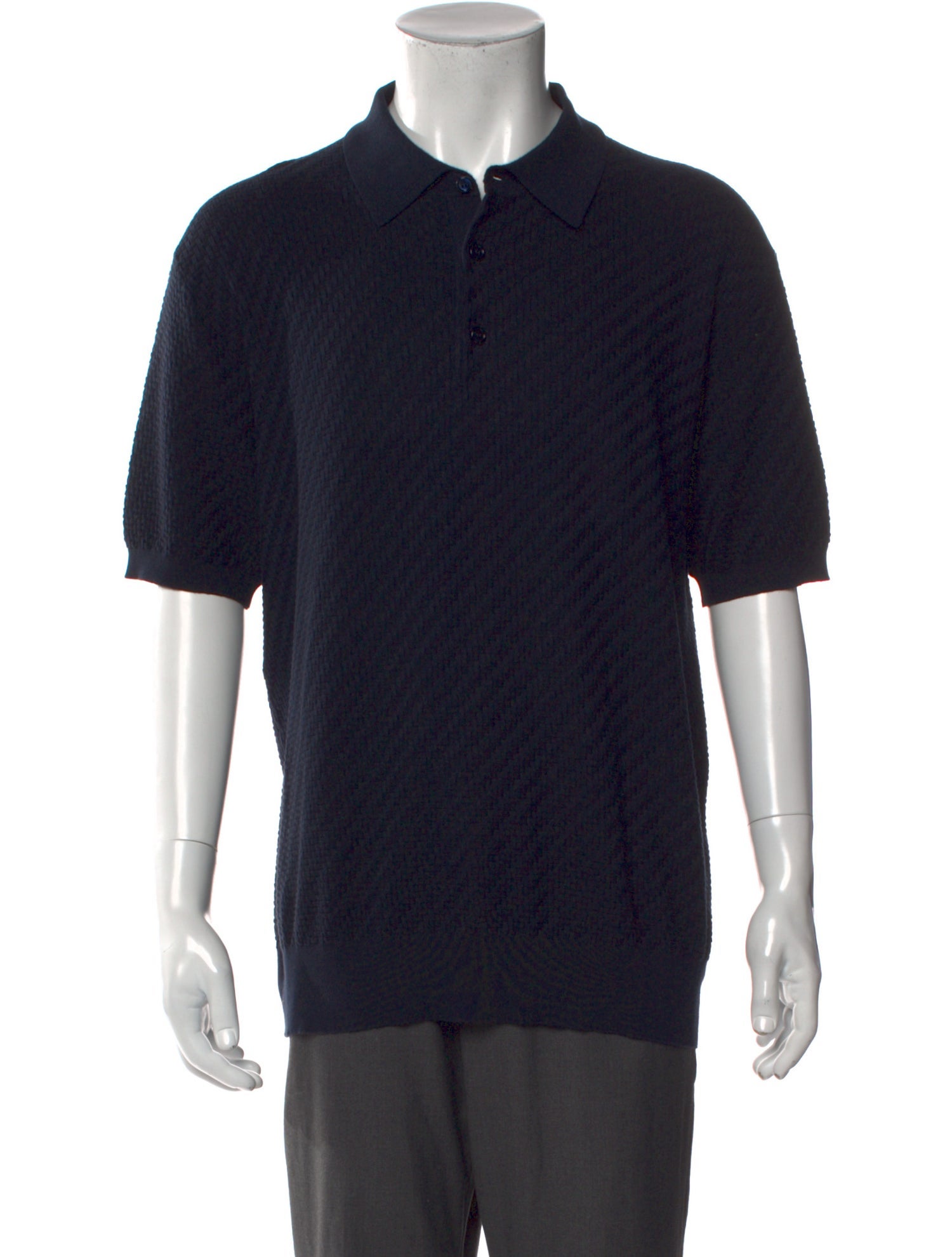 Brioni Collar Short Sleeve Polo Shirt