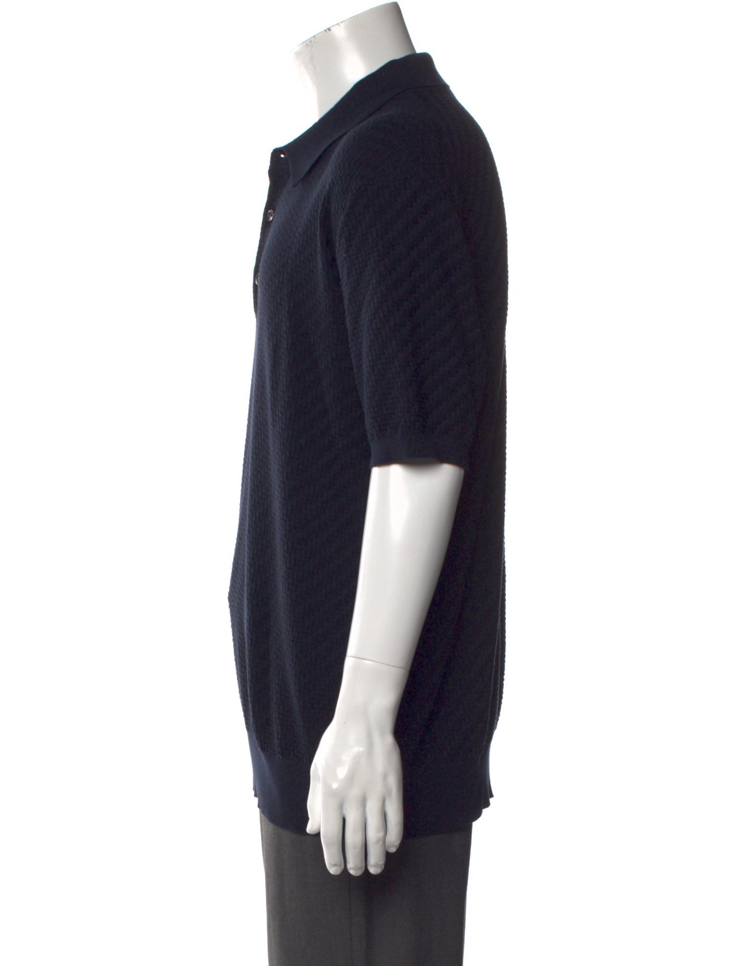 Brioni Collar Short Sleeve Polo Shirt