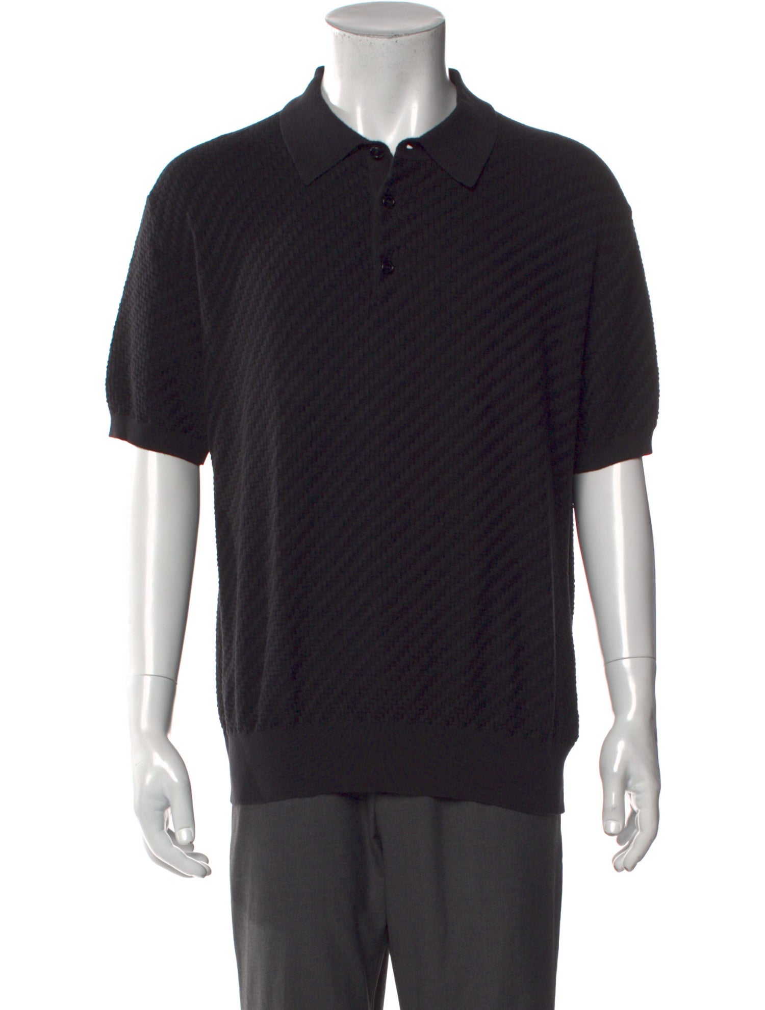 Brioni Collar Short Sleeve Polo Shirt