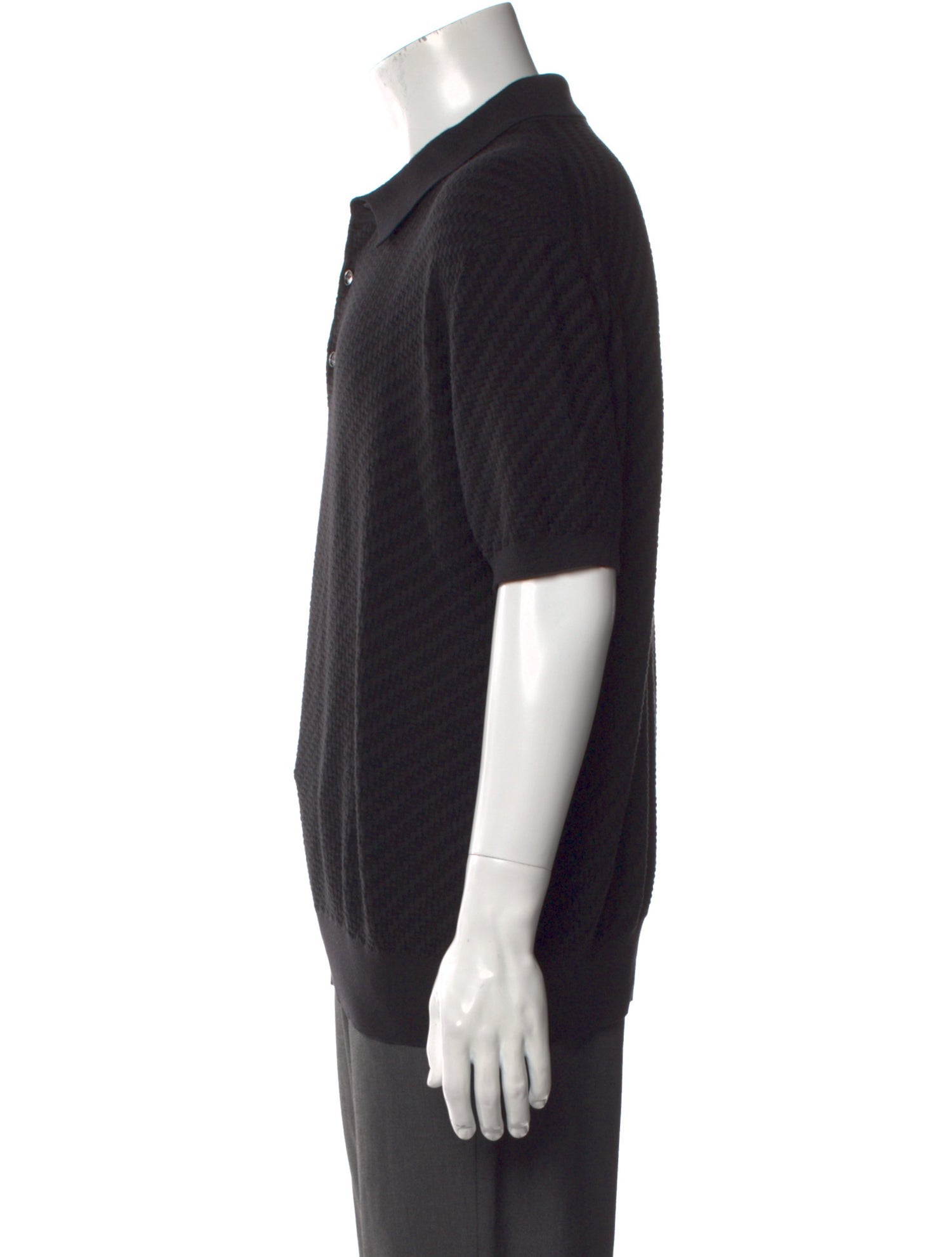 Brioni Collar Short Sleeve Polo Shirt