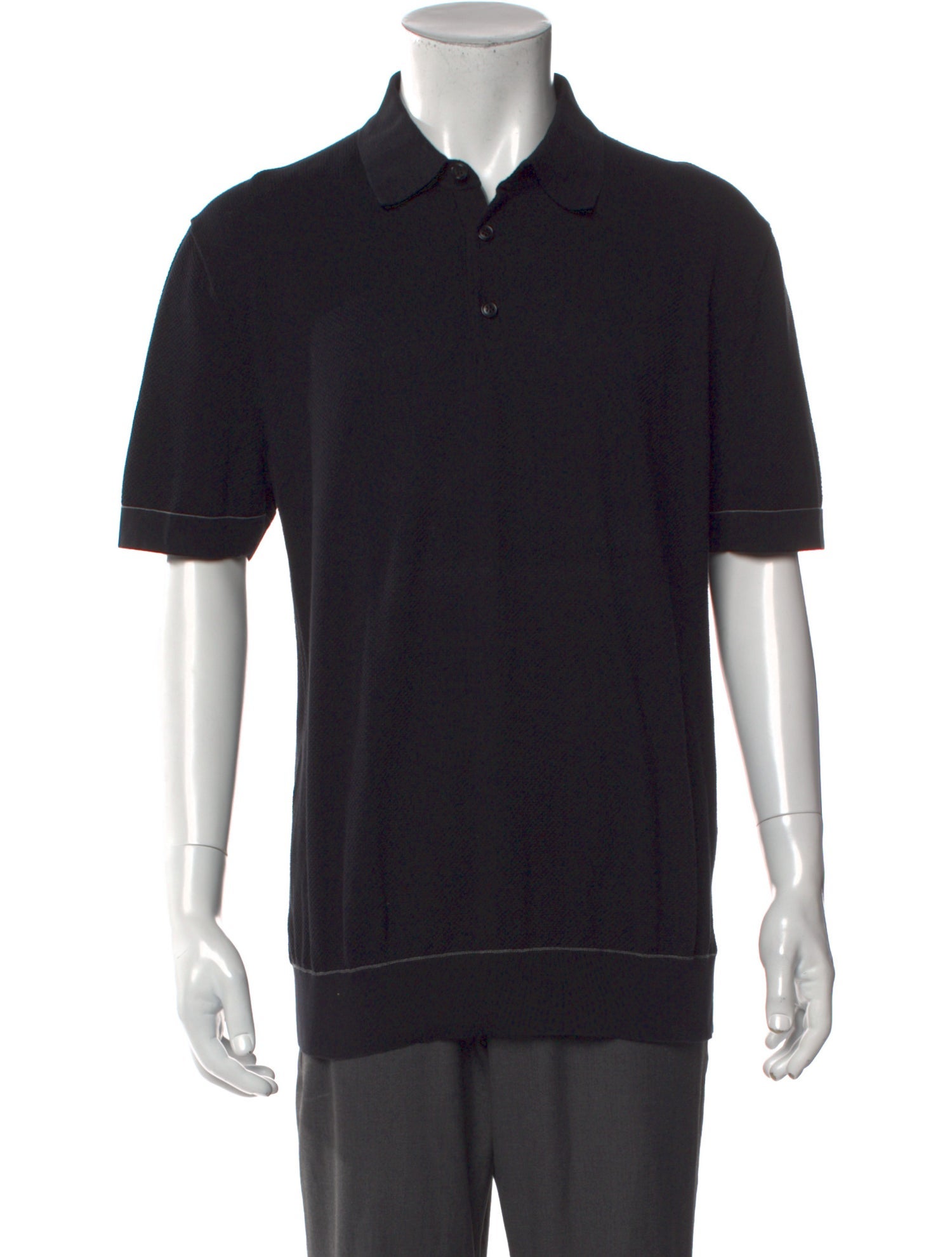 Brioni Collar Short Sleeve Polo Shirt