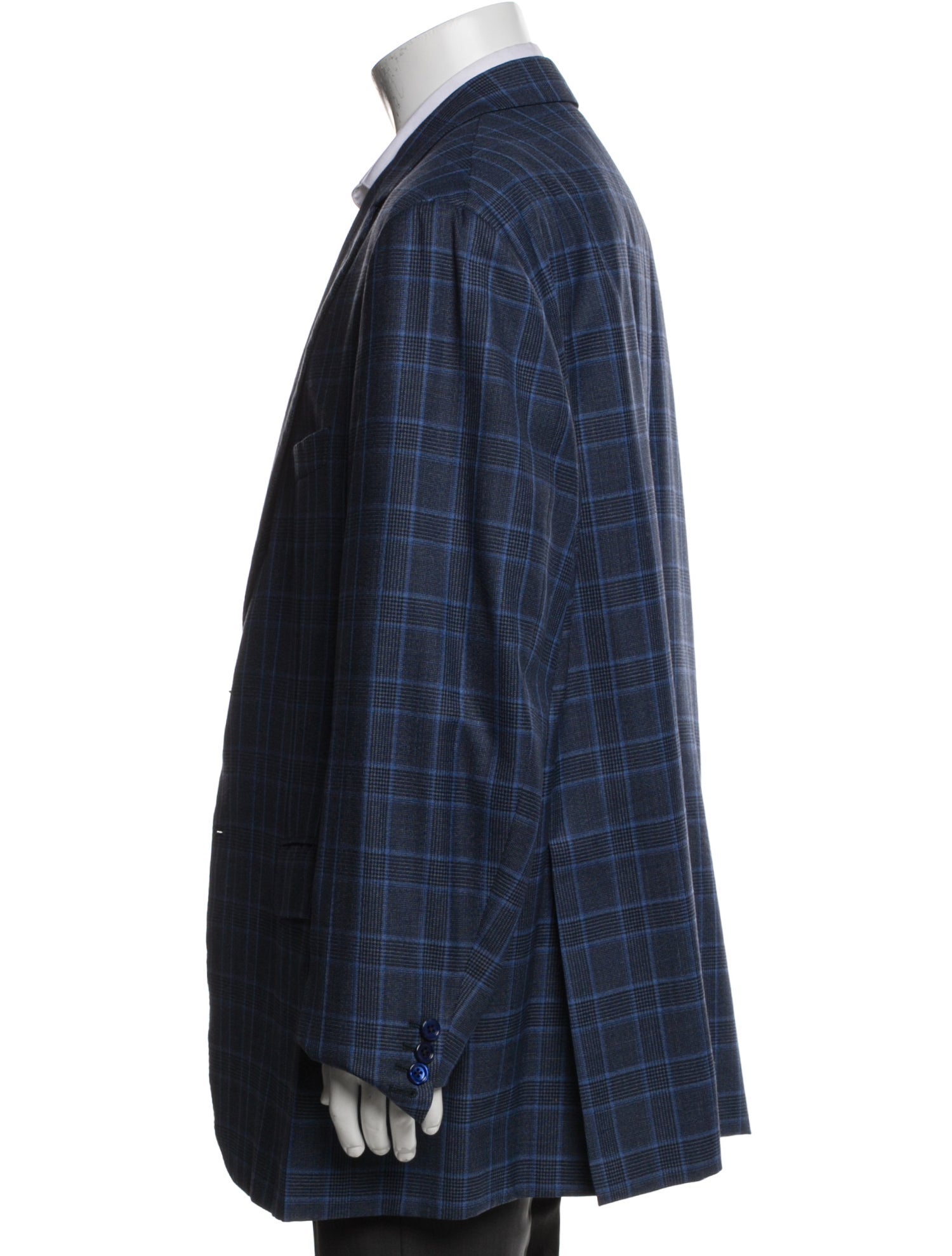 Brioni Plaid Print Blazer