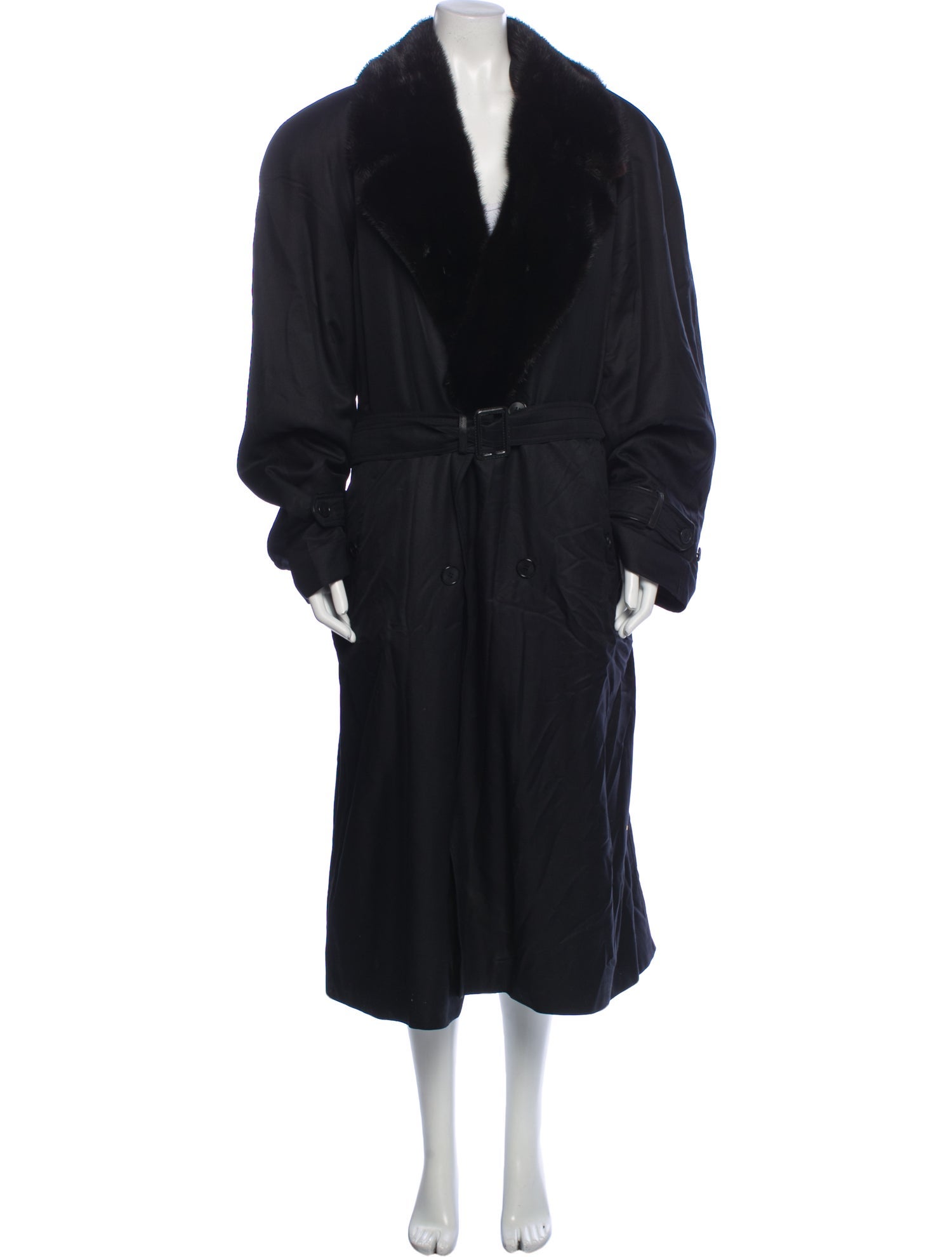 Brioni Silk Faux Fur Coat