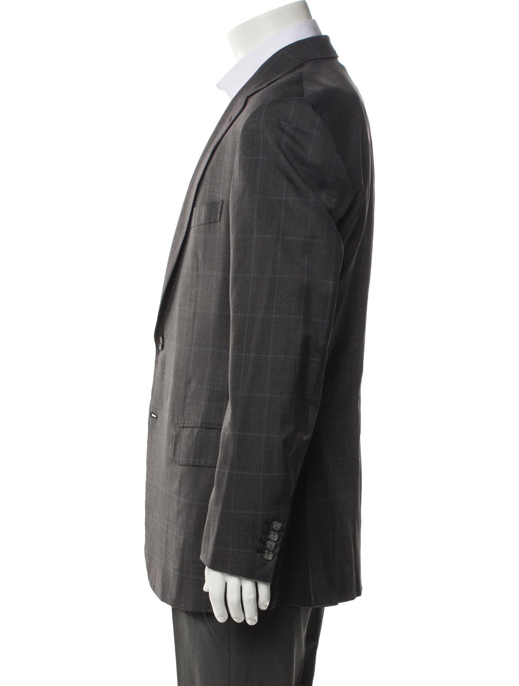 Brioni Plaid Print Blazer