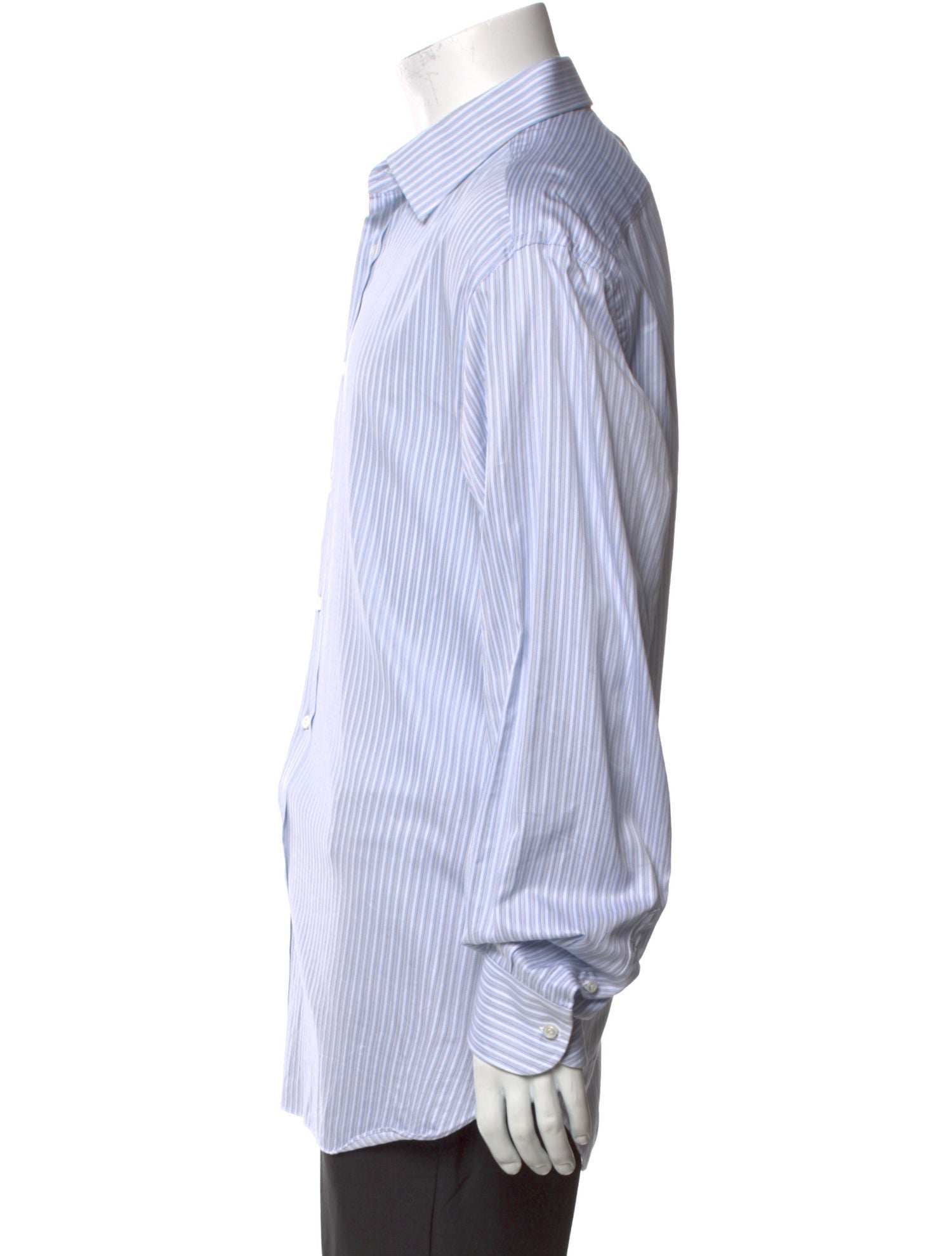 Brioni Striped Long Sleeve Dress Shirt