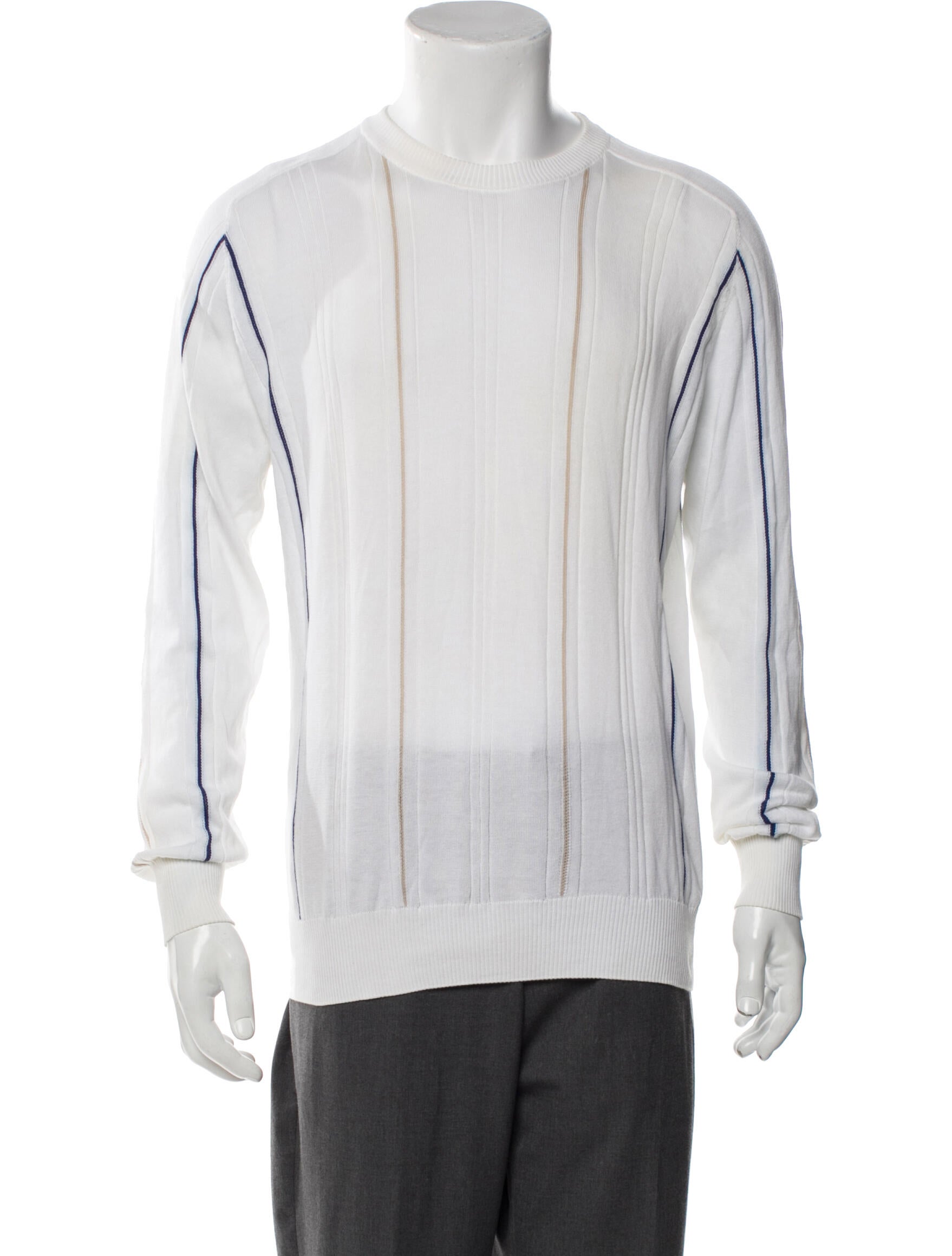 Brioni Striped Crew Neck Pullover