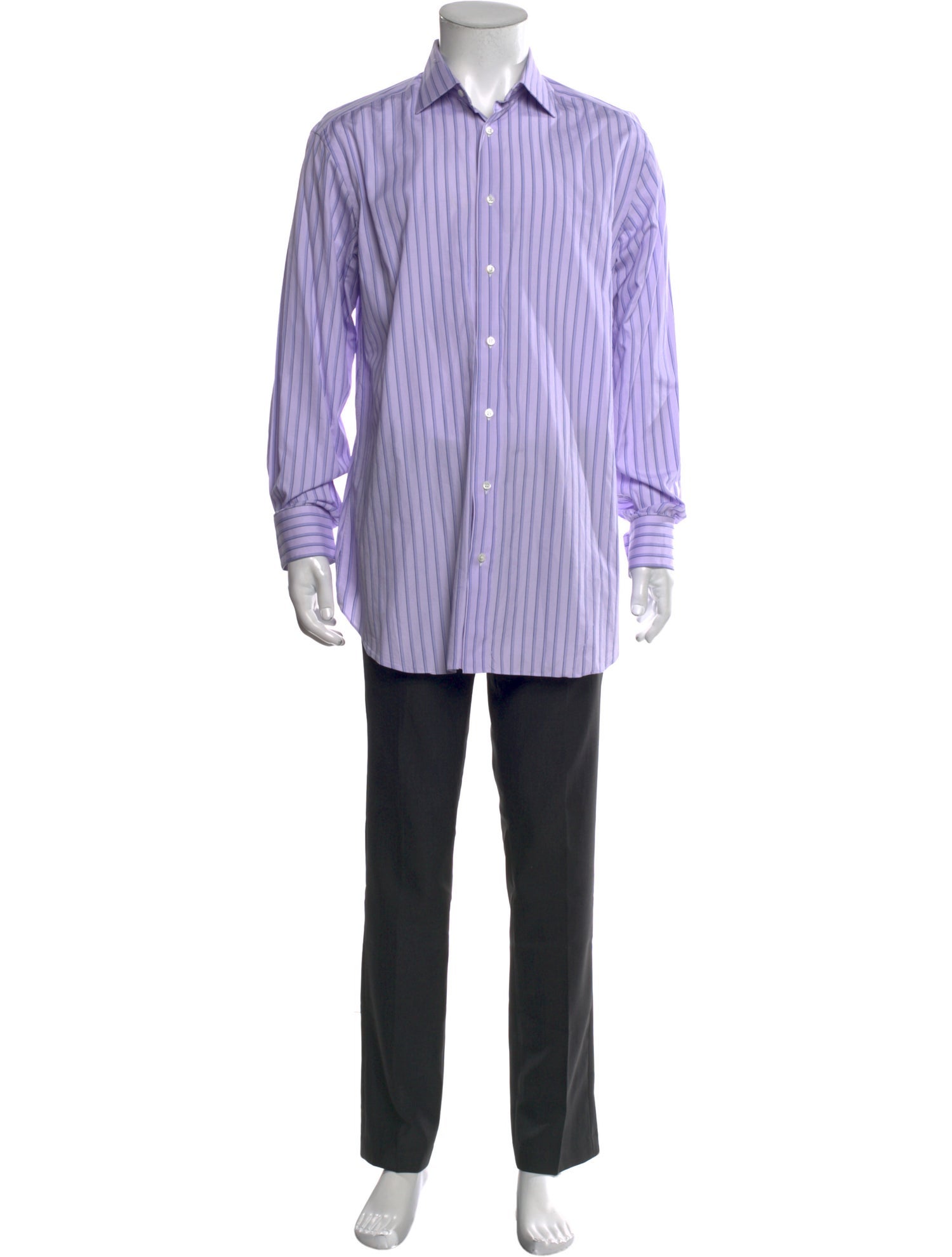Brioni Striped Long Sleeve Shirt