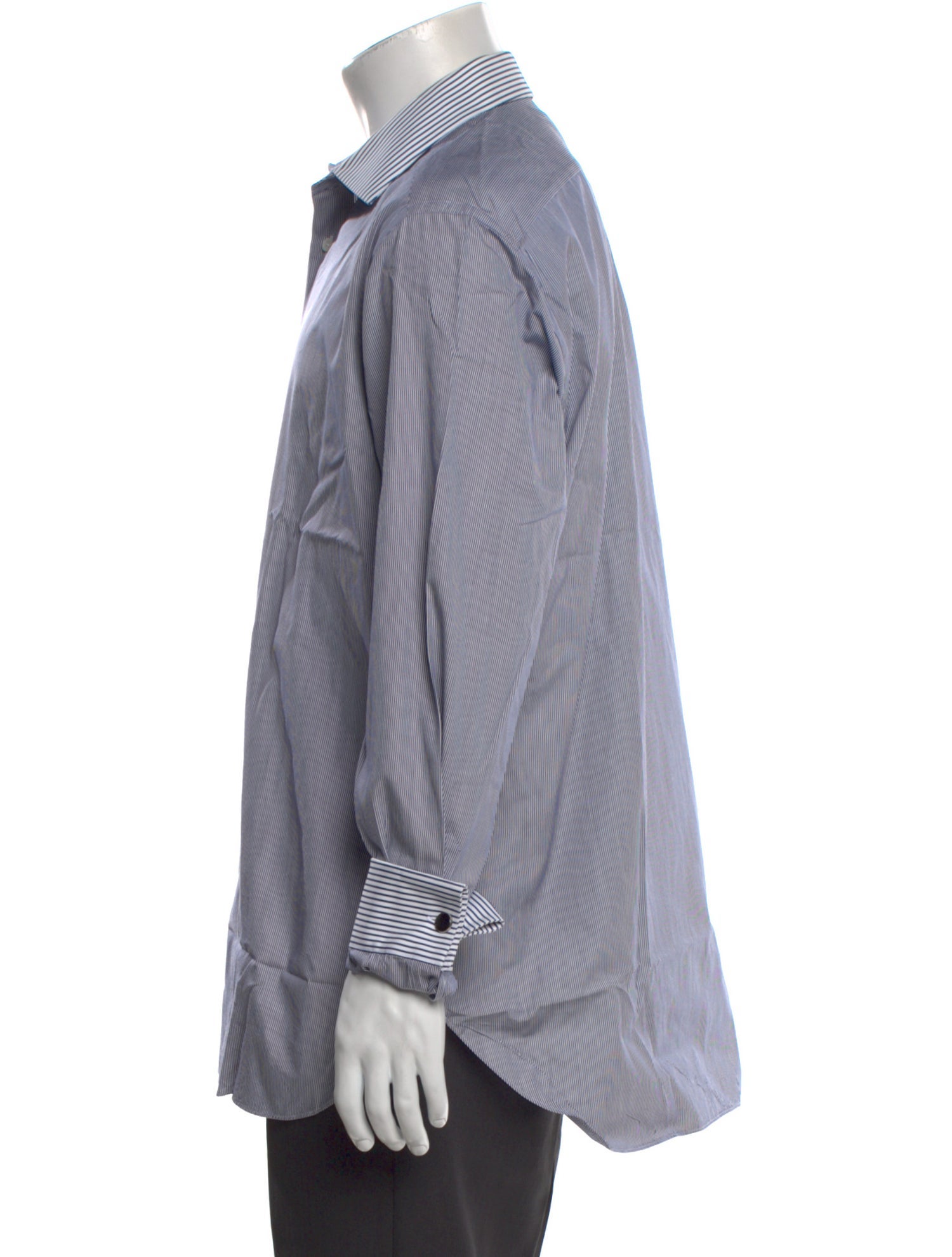 Brioni Striped Long Sleeve Dress Shirt