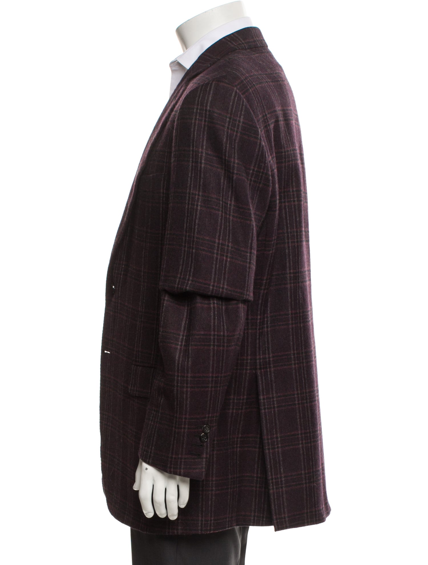 Brioni Wool Plaid Print Blazer