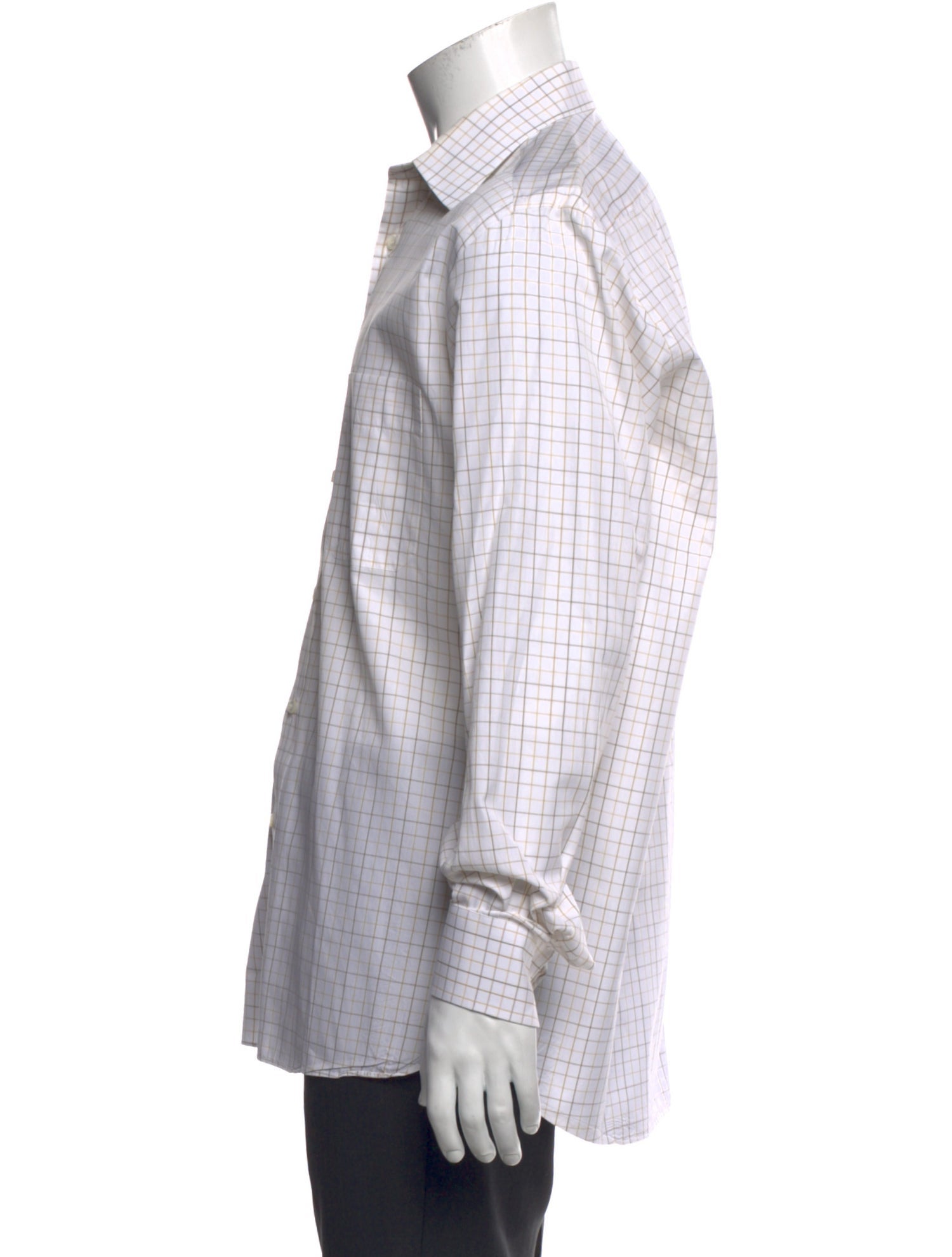 Brioni Plaid Print Long Sleeve Shirt