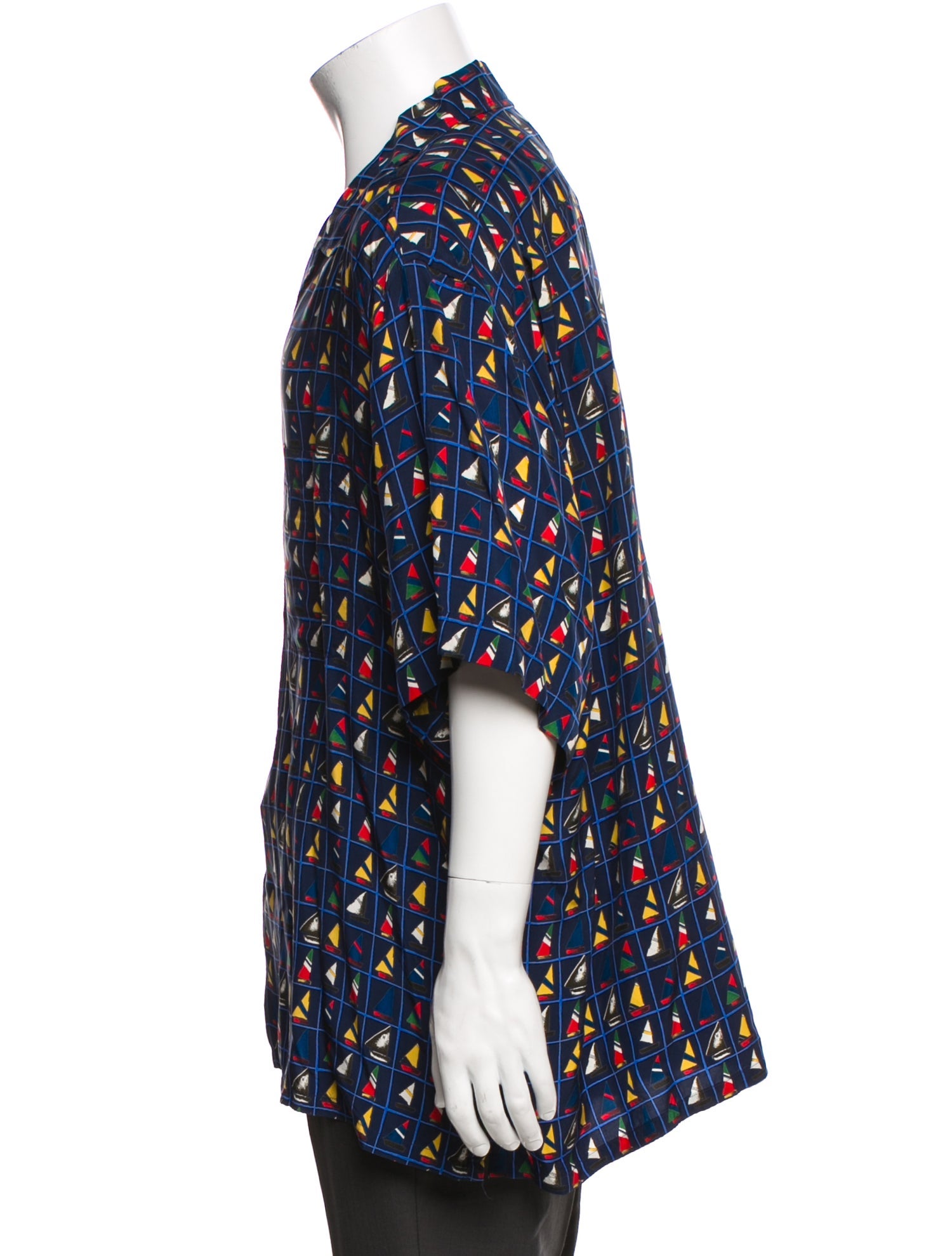 Brioni Floral Print Three-Quarter Sleeve Shirt