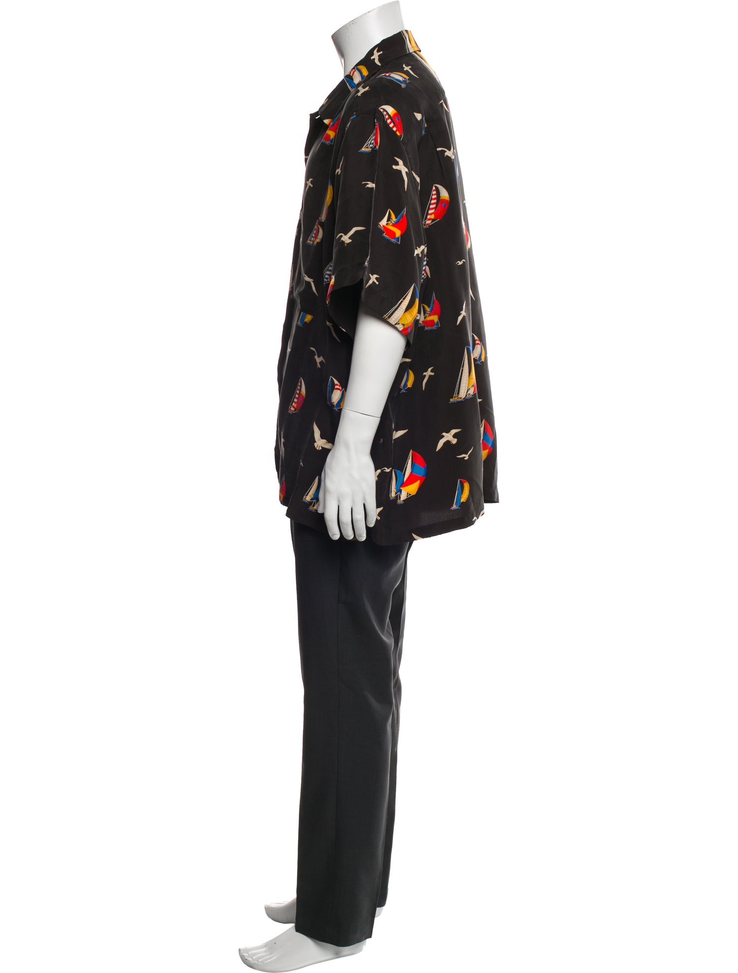 Brioni Floral Print Three-Quarter Sleeve Shirt