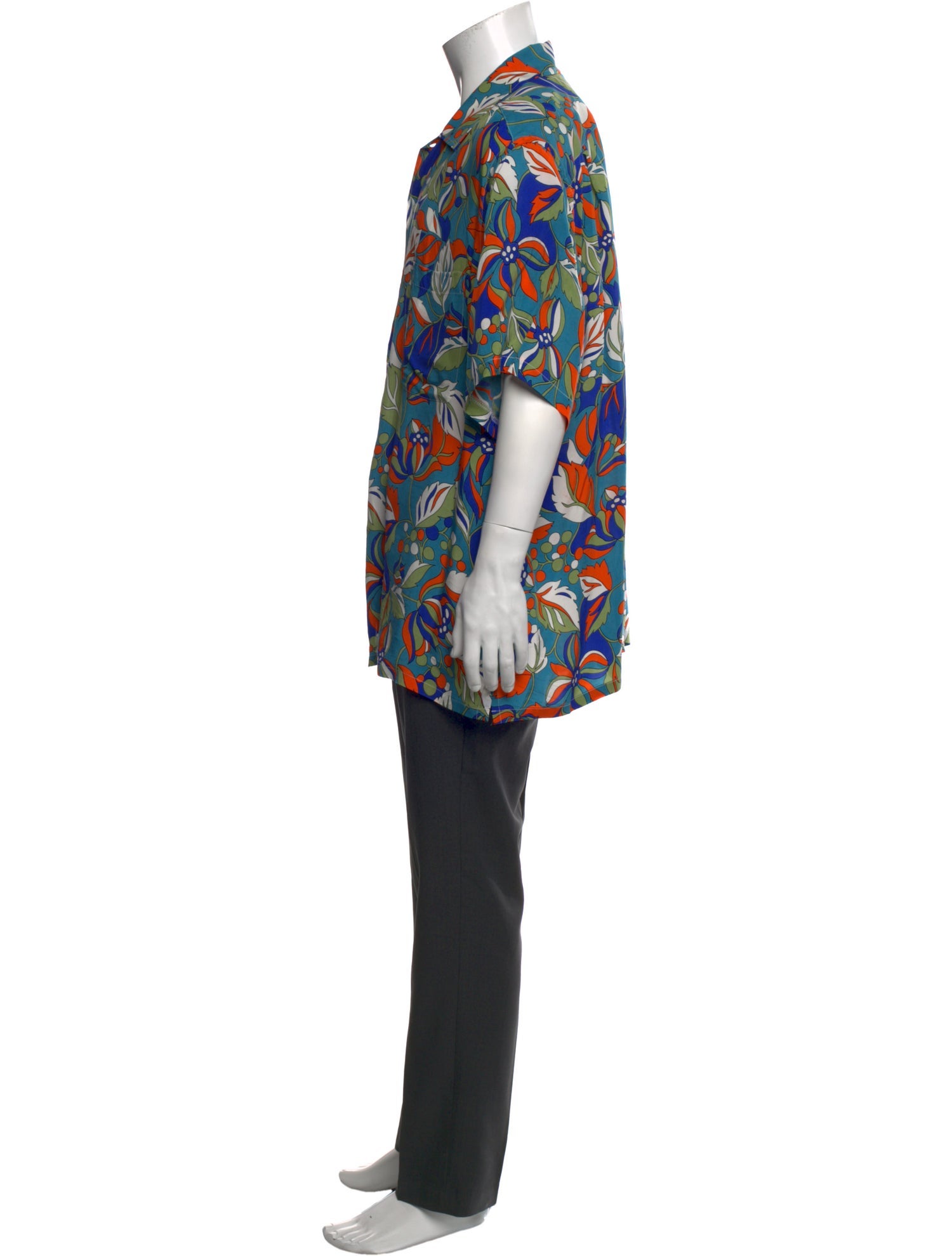 Brioni Floral Print Short Sleeve Shirt