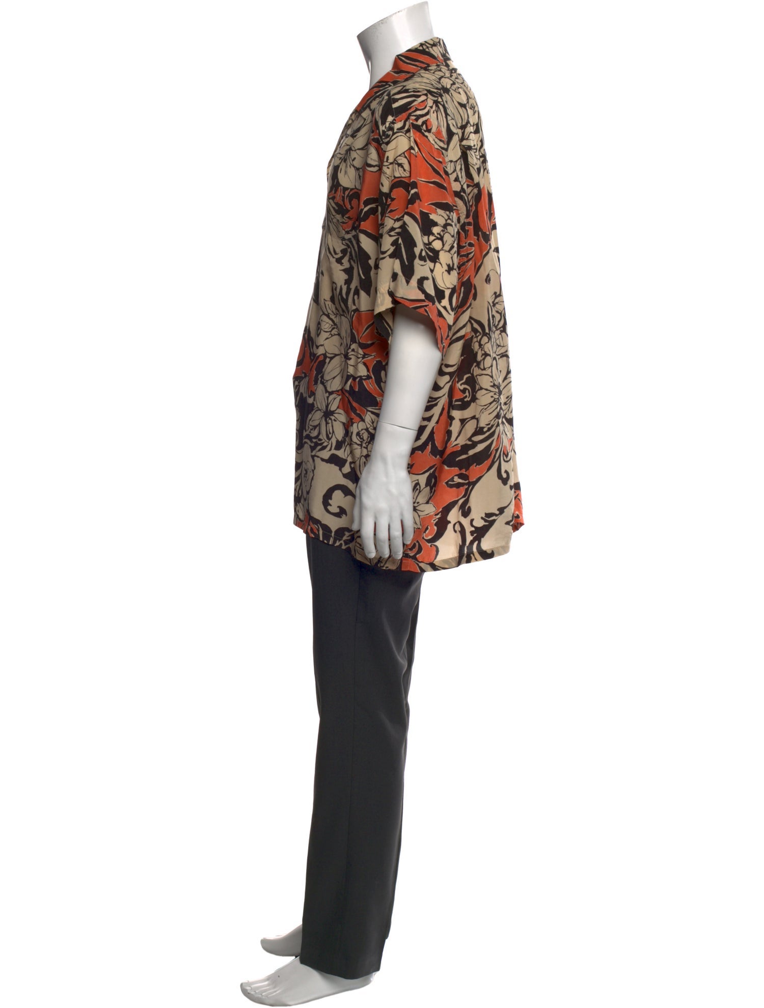 Brioni Floral Print Short Sleeve Shirt