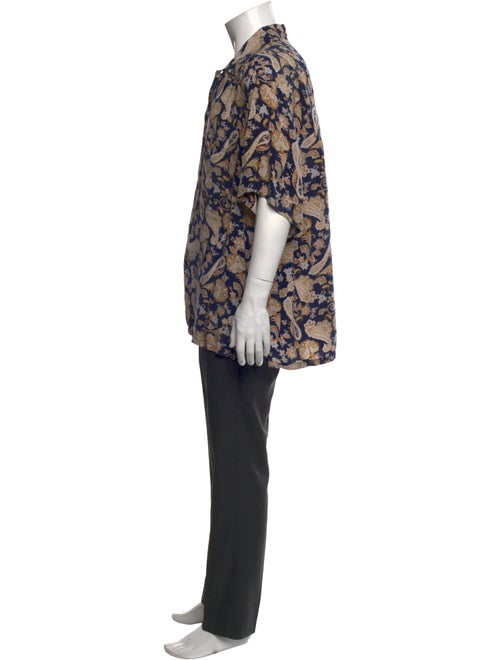 Brioni Paisley Print Short Sleeve Shirt