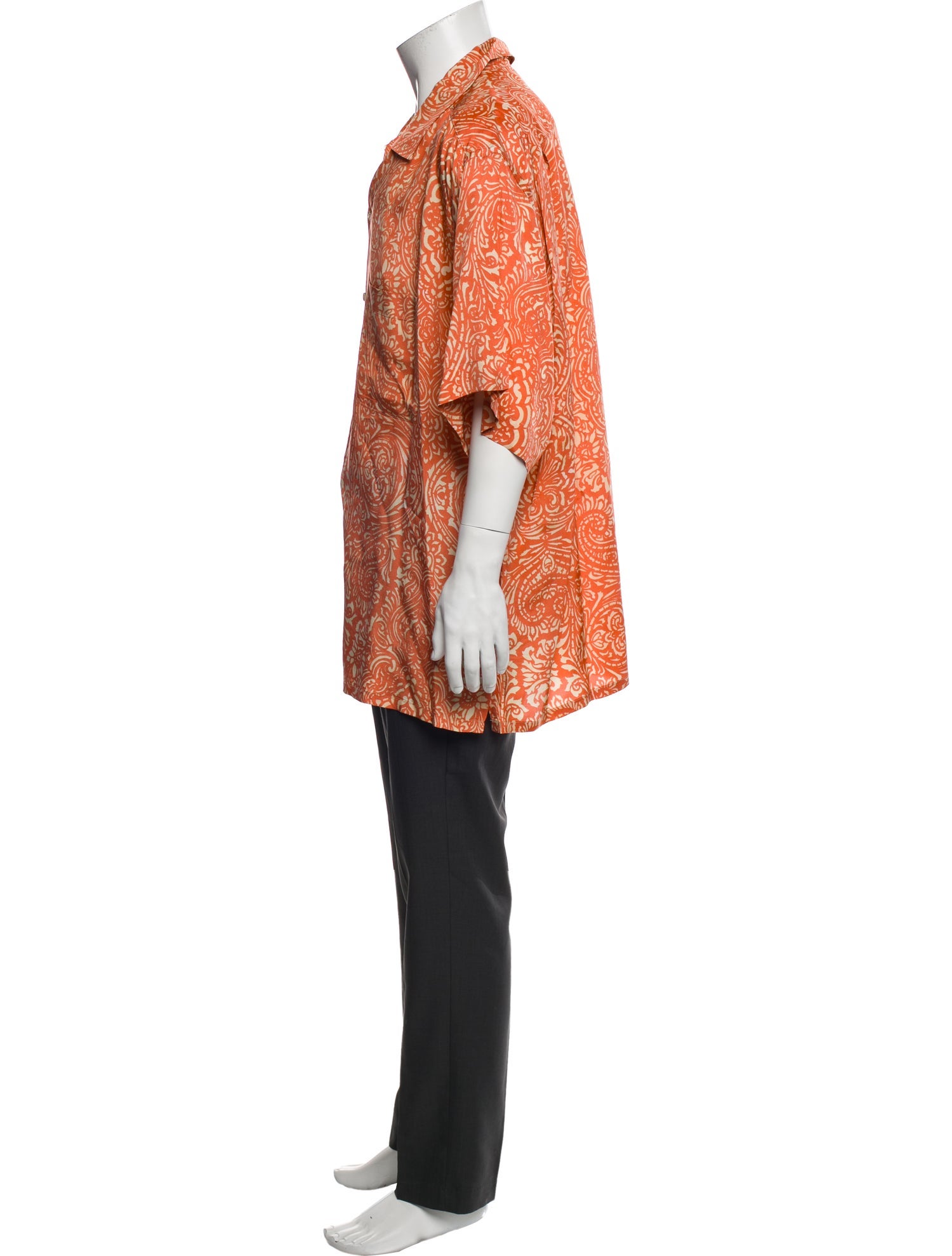 Brioni Printed Three-Quarter Sleeve Shirt