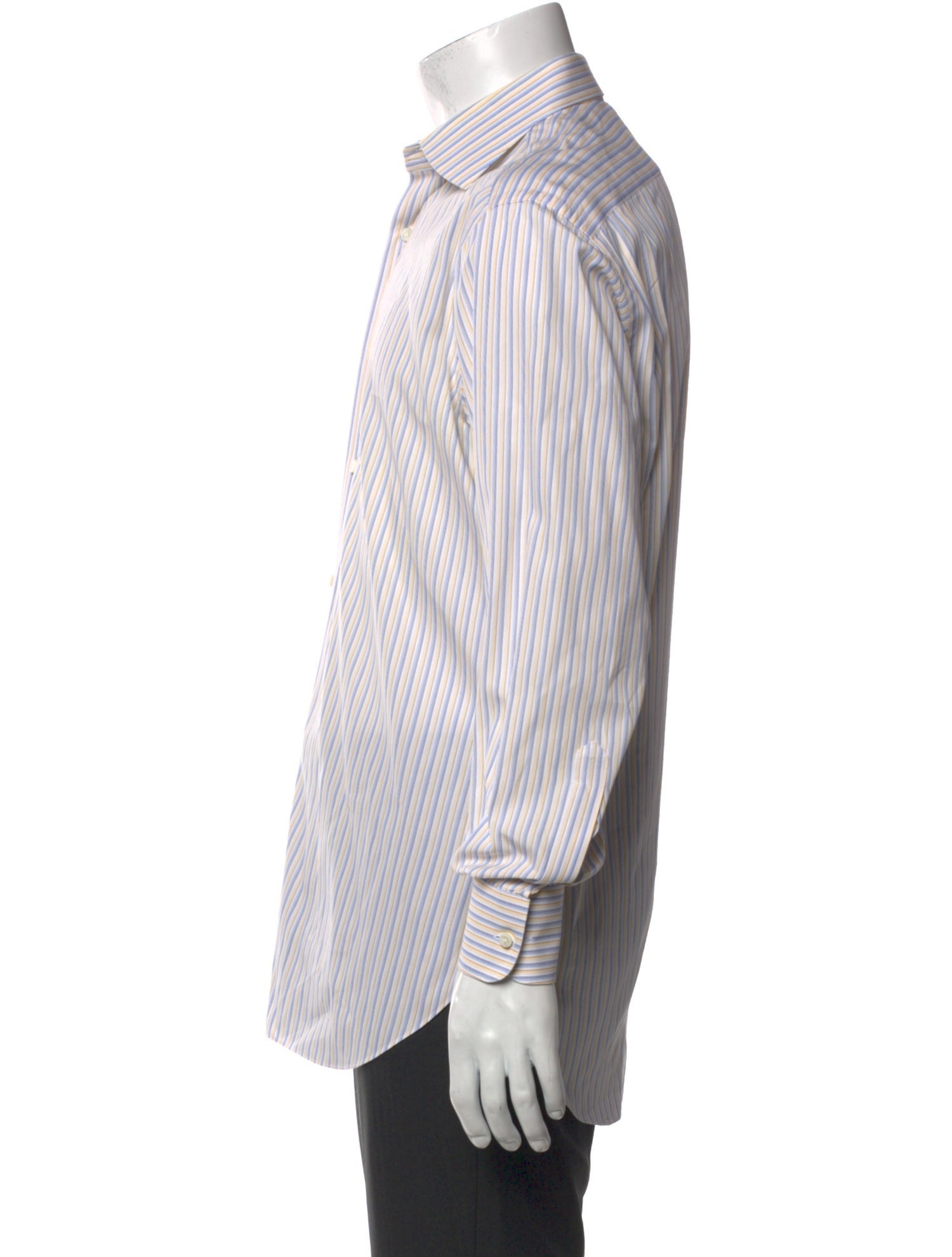 Brioni Striped Long Sleeve Dress Shirt